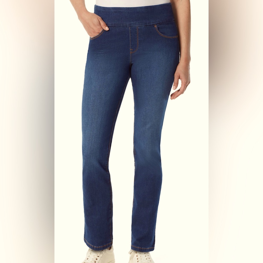Gloria Vanderbilt pull on boot cut Amanda jeans- size 12